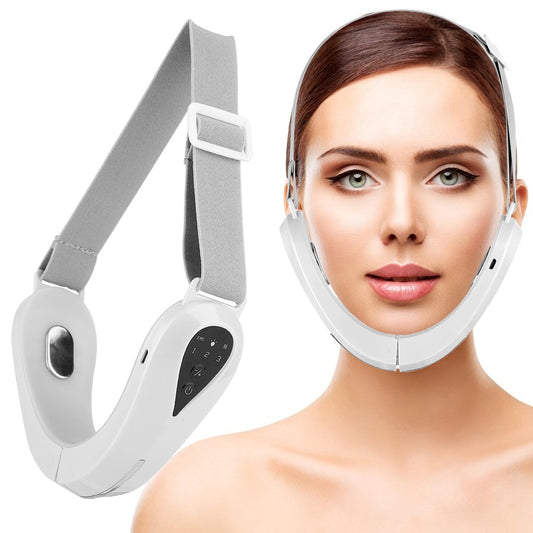 Facial Massager V-Line Chin Lift Belt Machine Face Slimming Vibration Red Light Blue Light LED Face Care Lifting Device