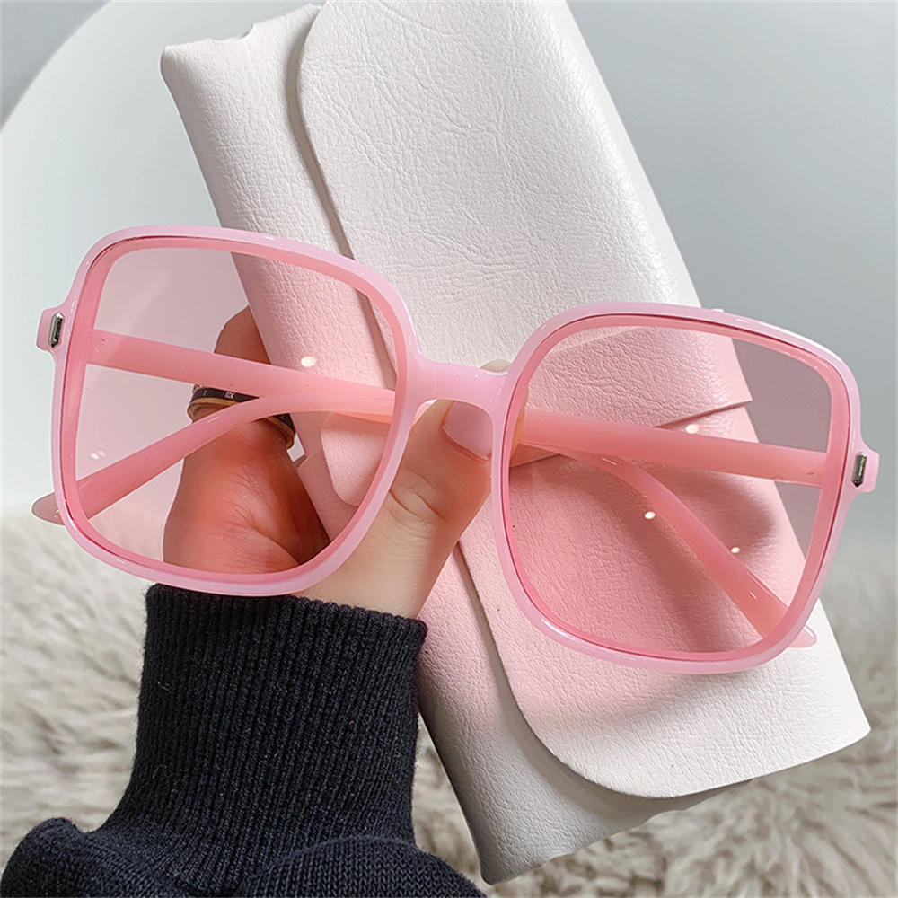 Men Women Anti-blue Light Glasses Frame Vintage Large Square Eyeglasses Blocking Blue-ray Oversized Spectacles Frames A65397