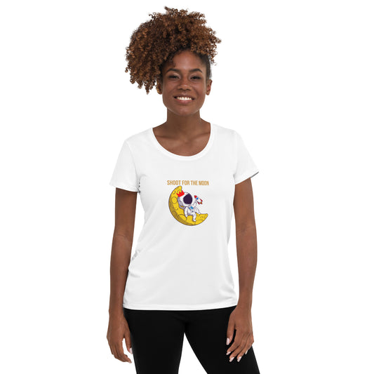 Shoot For the Moon Women's Athletic T-shirt